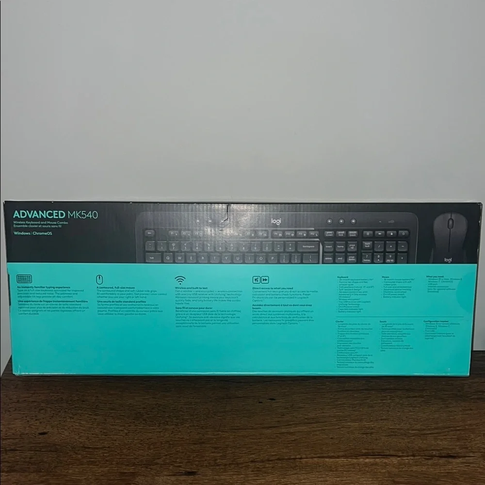 🔥‼️NEW Logitech MK540 Wireless Keyboard and Mouse - Black with Teal Accents‼️🔥